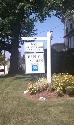 Earl Prolman post and panel sign NH Boston MA